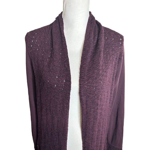 Anthropologie Saturday Sunday Purple Cardigan Sweater With Pockets Size S - Picture 6 of 9